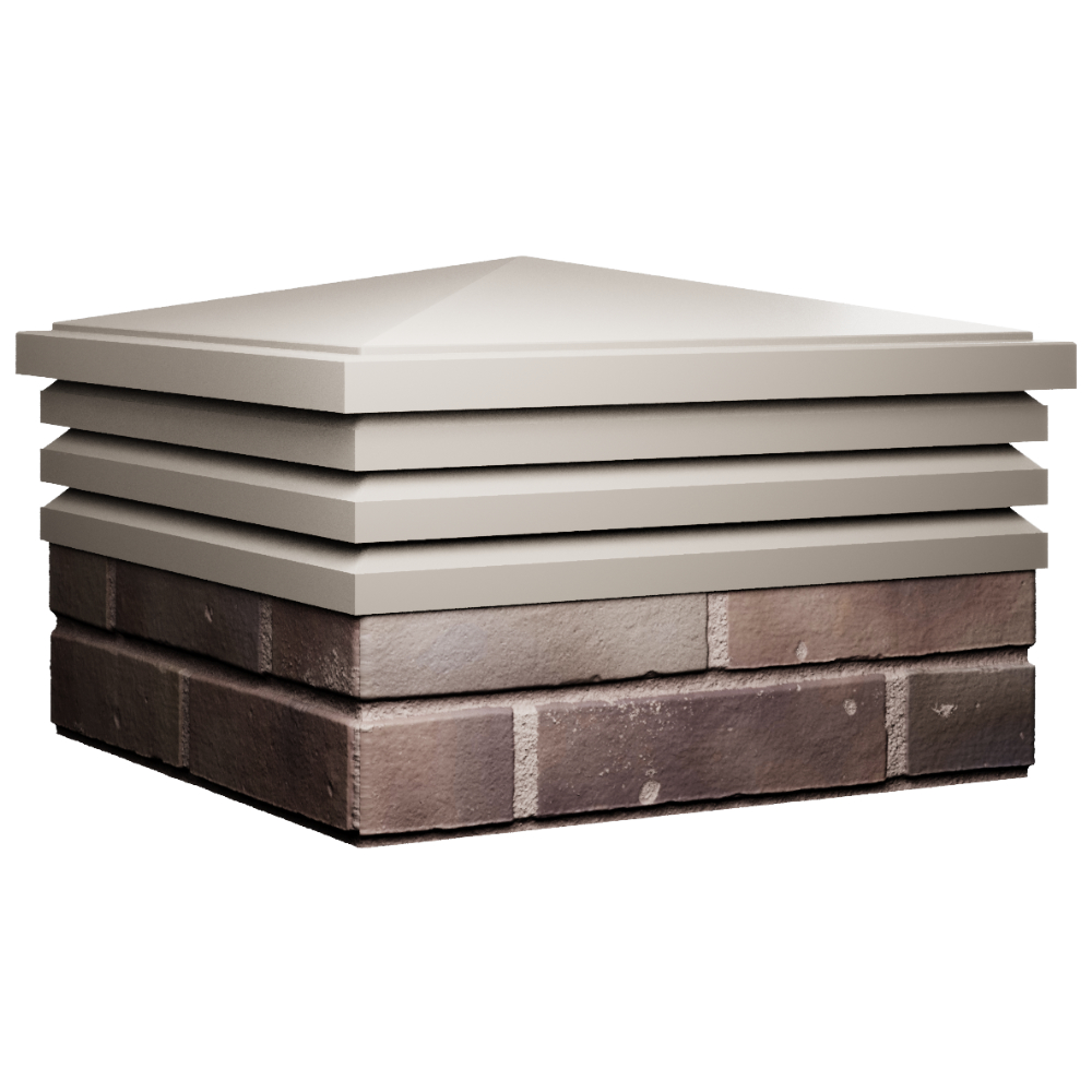 Колпак Zking Бона ХайТек Бежевый на столб 2х2 кирпича (513х513мм) в Кропоткине фото