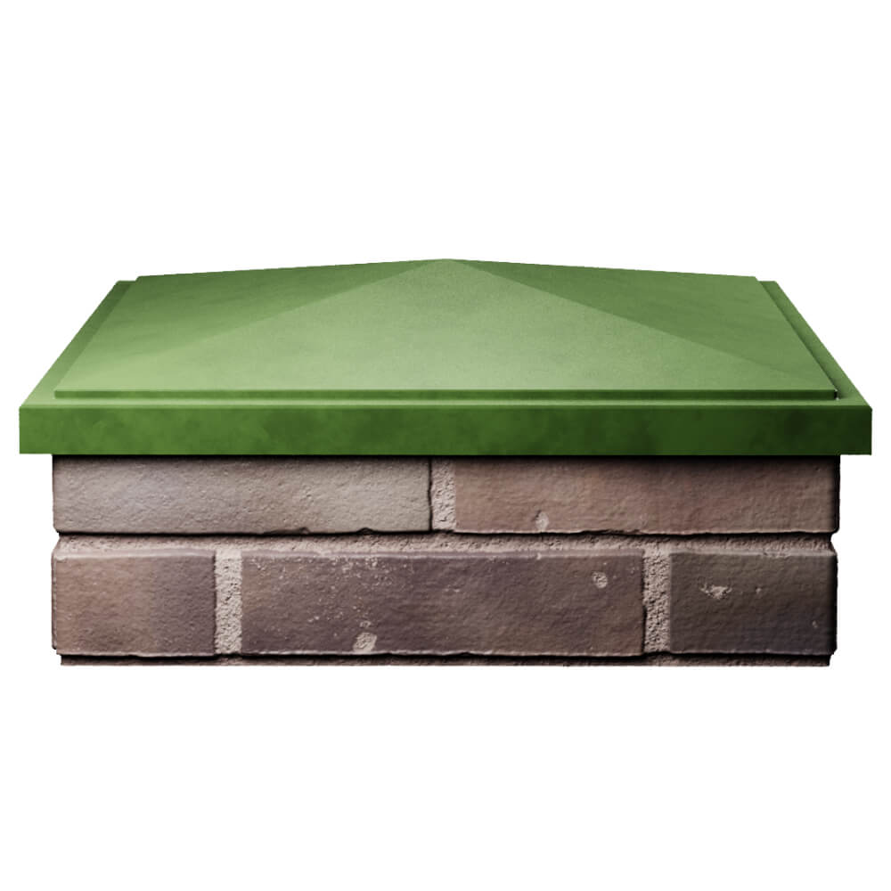 Колпак Zking БонаМоно Зеленый на столб 2х2 кирпича (515х515, 530х530мм) Кропоткин фото
