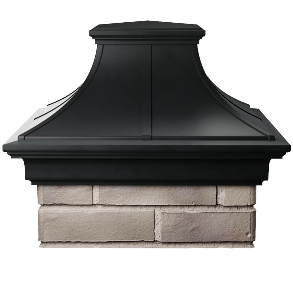 Колпак Zking Монблан Премиум Черный на столб 1.5х1.5 кирпича (385х385мм) Кропоткин фото