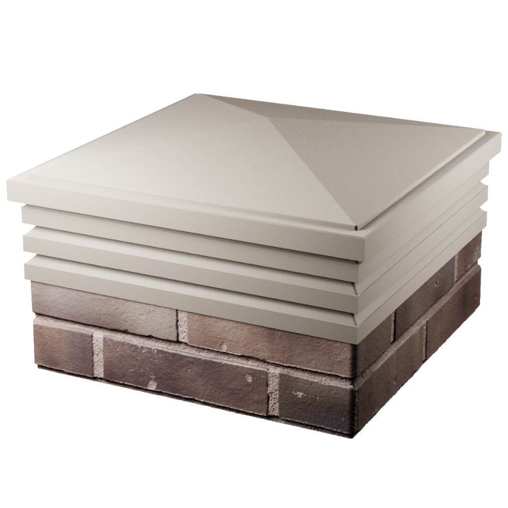 Колпак Zking Бона ХайТек Бежевый на столб 2х2 кирпича (513х513мм) в Кропоткине фото