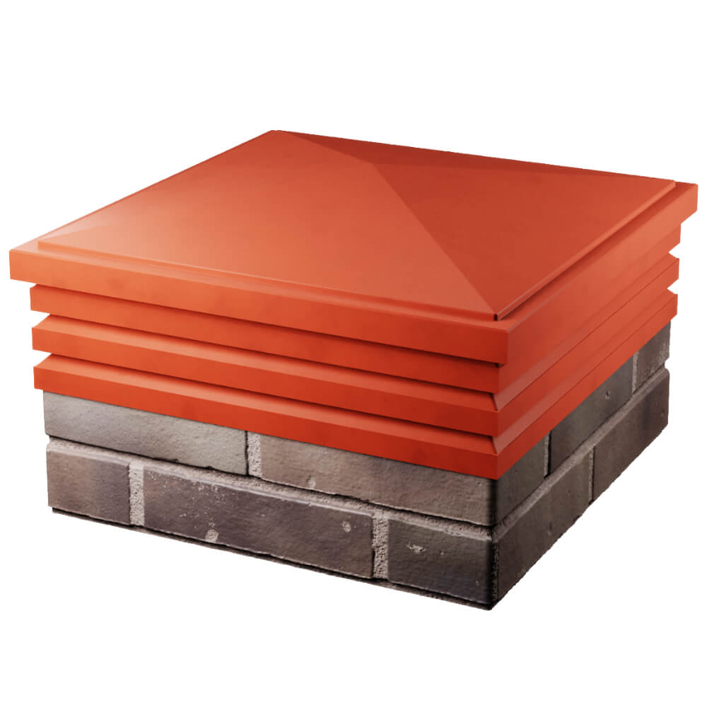 Колпак Zking Бона ХайТек Красный на столб 2х2 кирпича (513х513мм) в Кропоткине фото