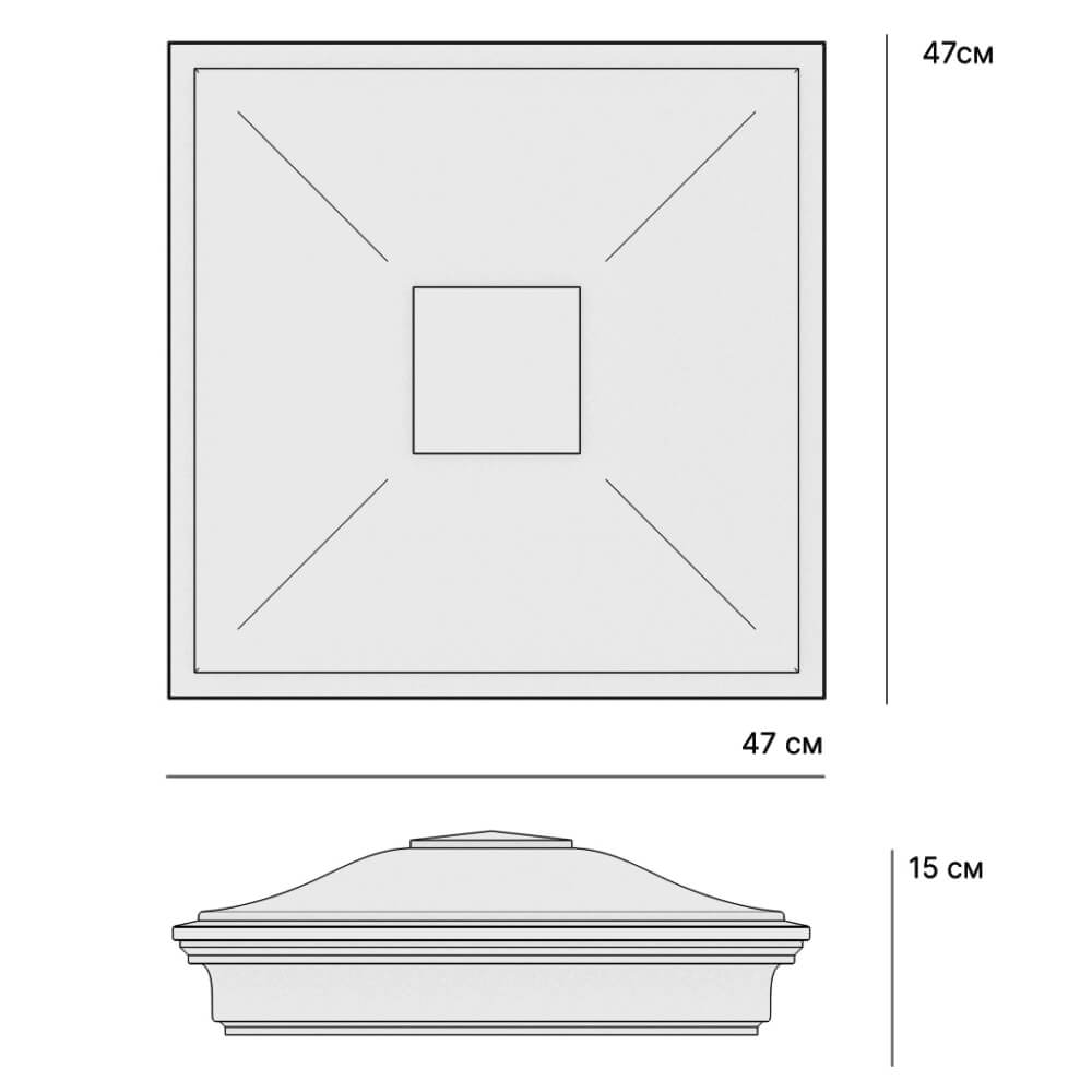Колпак Zking Монблан Коричневый на столб 1.5х1.5 кирпича (385х385мм) в Кропоткине фото
