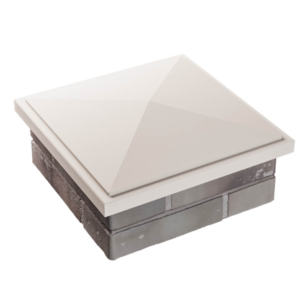 Колпак Zking БонаМоно Бежевый на столб 1.5х1.5 кирпича (385х385, 400х400мм) в Кропоткине фото