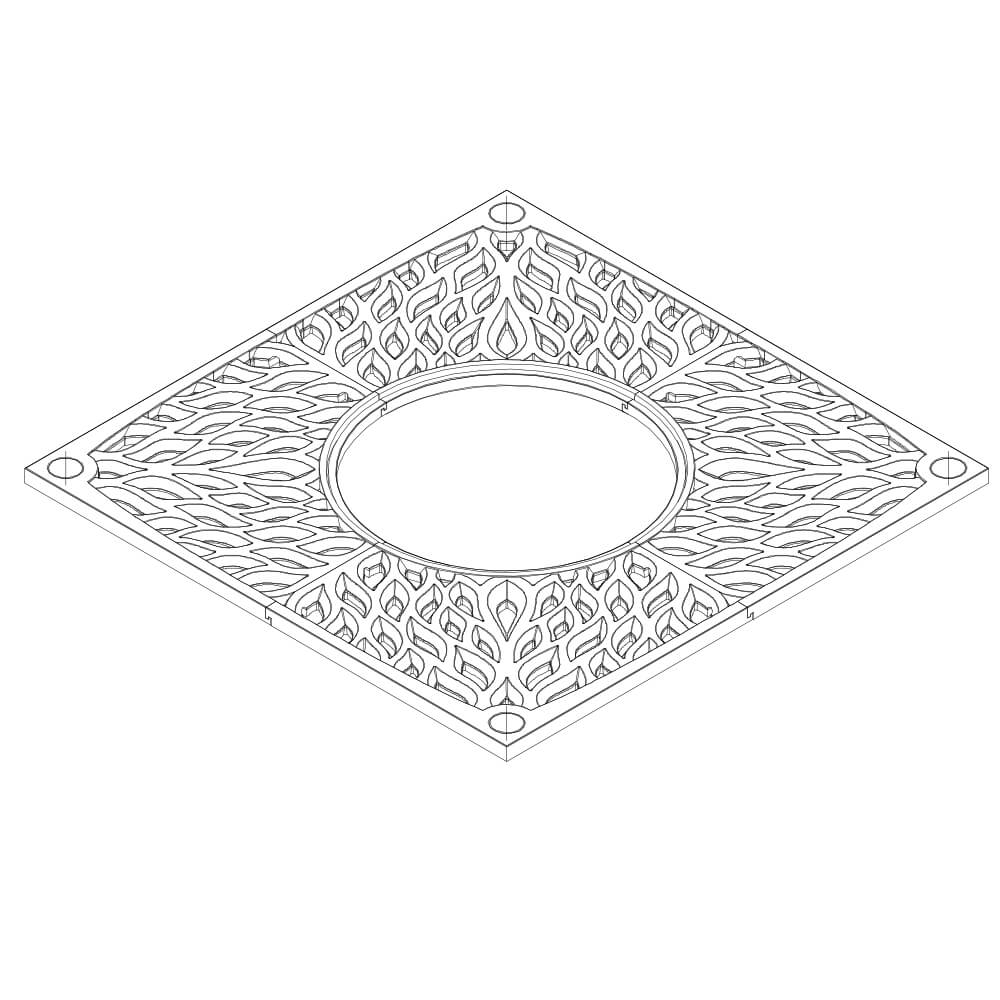 Приствольная решетка для дерева ZKING CRUST 2х2м Черная в Кропоткине фото