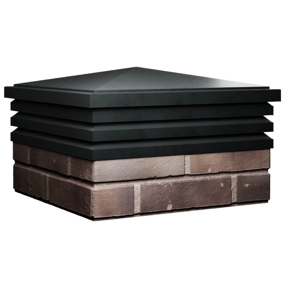 Колпак Zking Бона ХайТек Черный на столб 2х2 кирпича (513х513мм) в Кропоткине фото