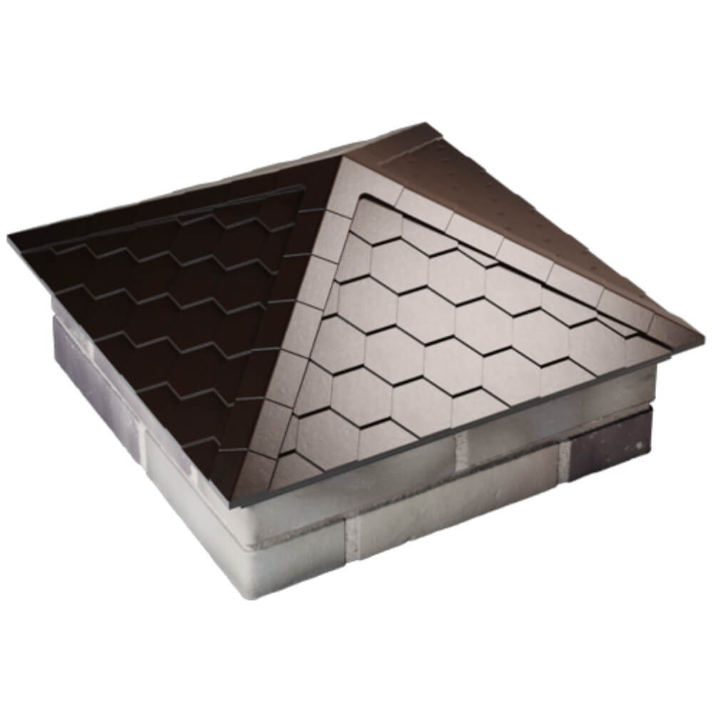 Колпак Zking Эверест Коричневый на столб 2х2 кирпича (535х535мм) Кропоткин фото