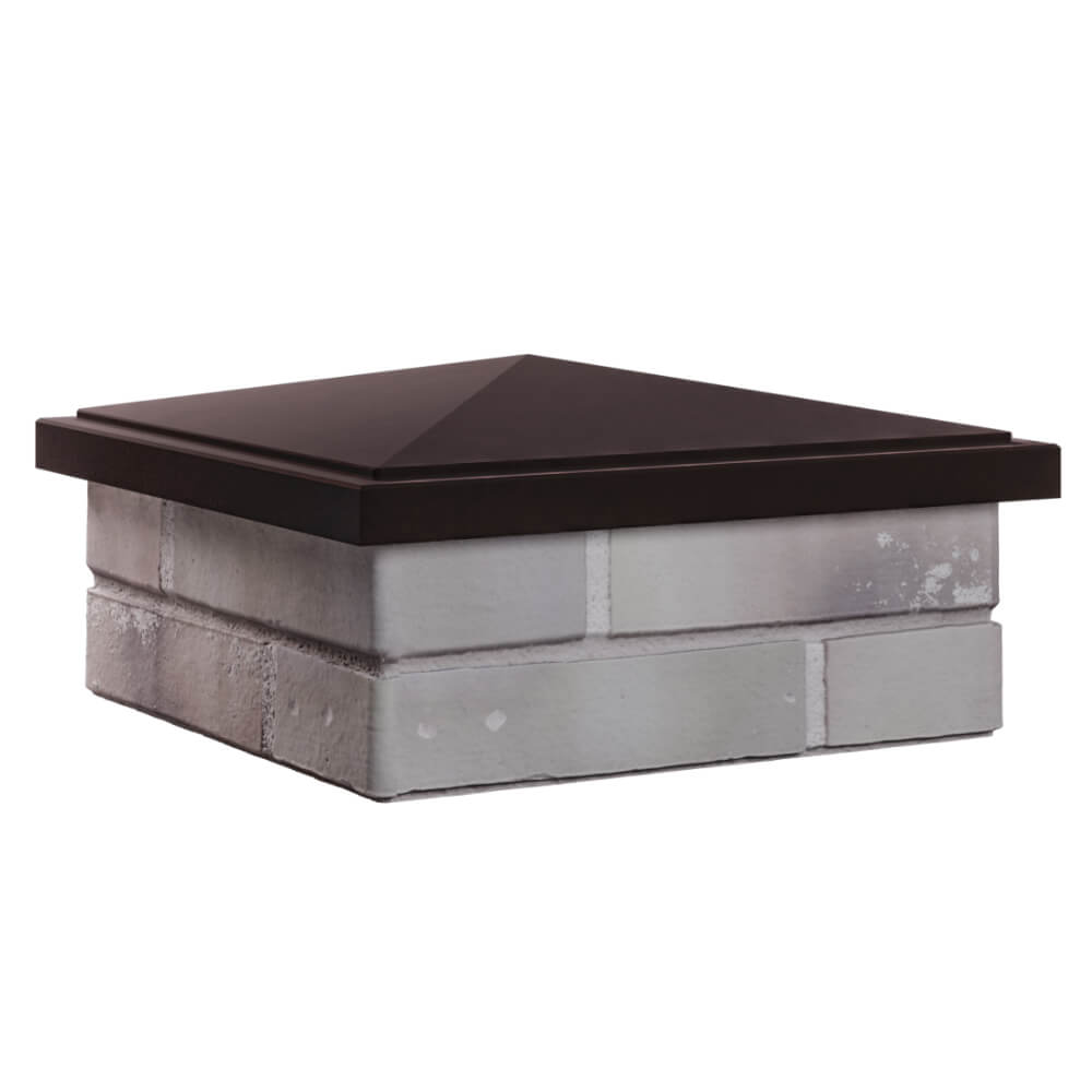 Колпак Zking БонаМоно Коричневый на столб 1.5х1.5 кирпича (385х385, 400х400мм) в Кропоткине фото