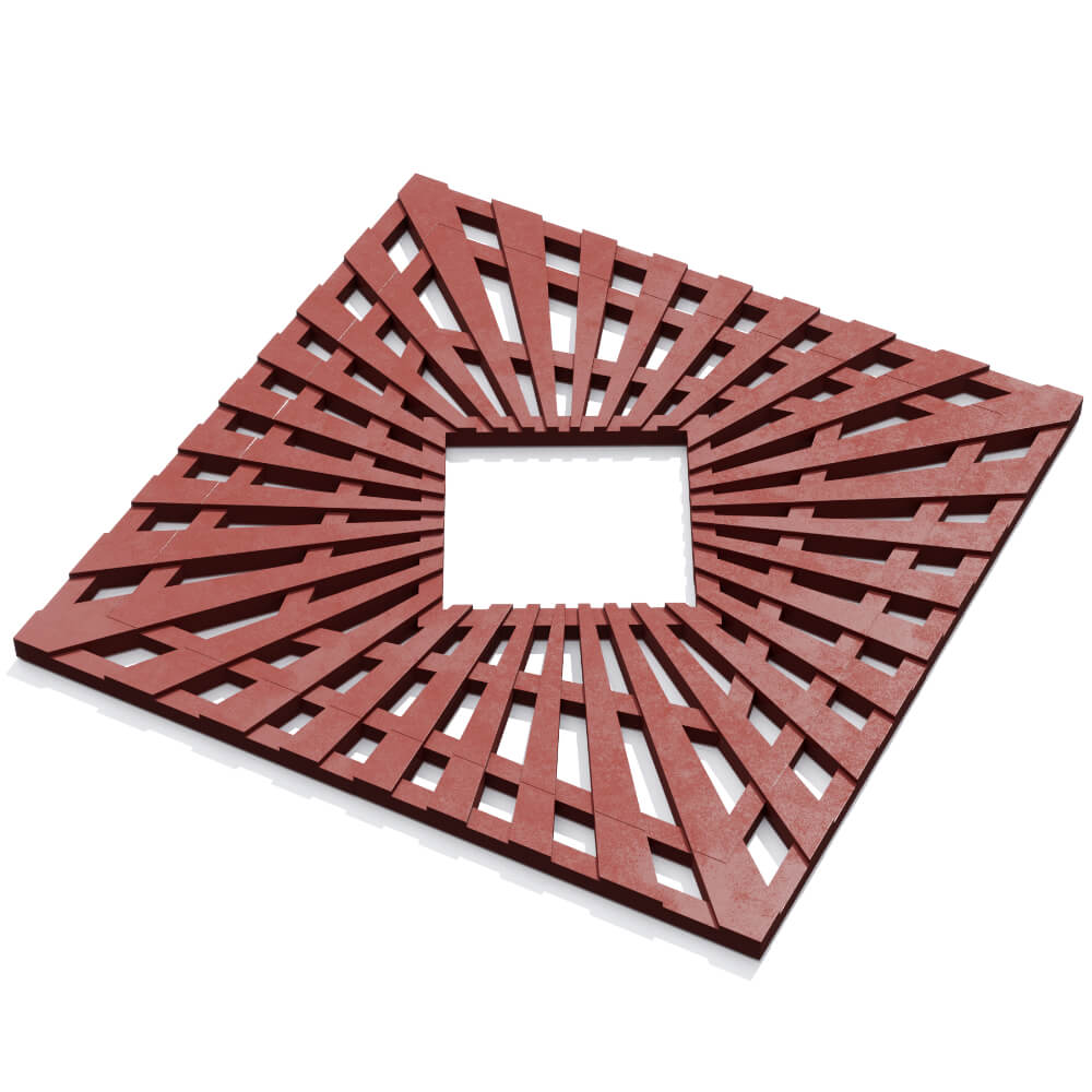 Приствольная решетка для дерева ZKING ATMOSPHERE 1.2х1.2м Красная в Кропоткине фото