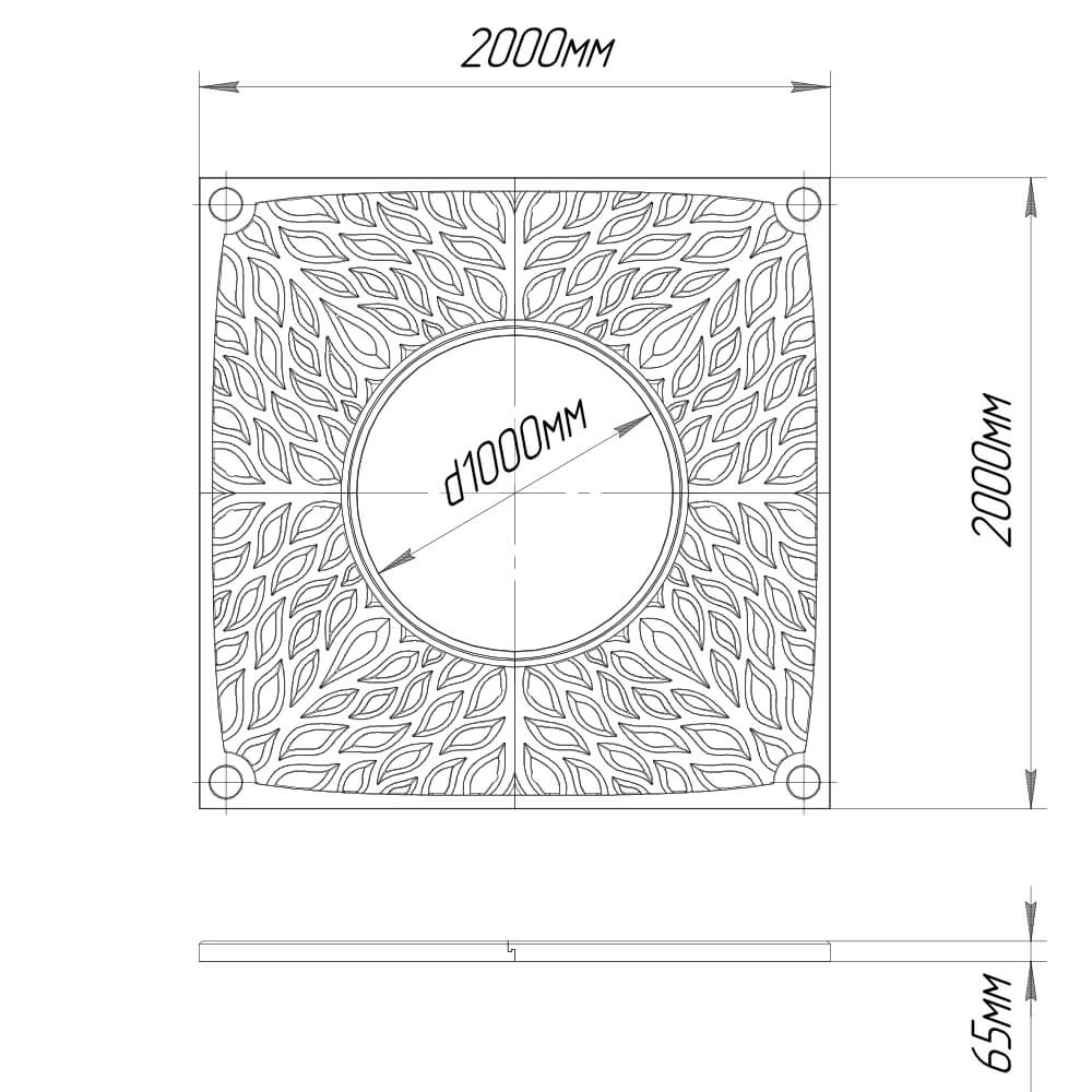 Приствольная решетка для дерева ZKING CRUST 2х2м Черная в Кропоткине фото