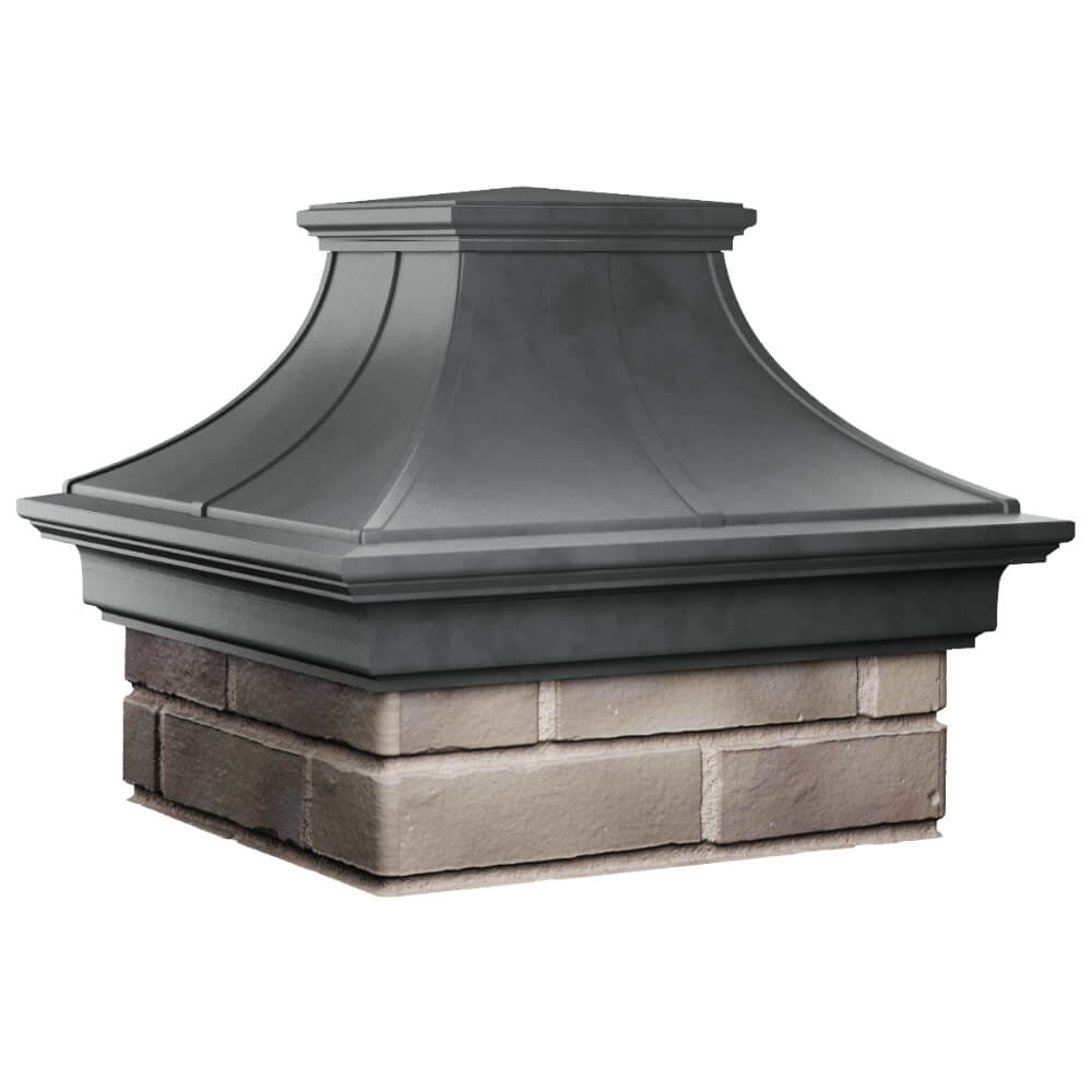 Колпак Zking Монблан Премиум Серый на столб 1.5х1.5 кирпича (385х385мм) в Кропоткине фото