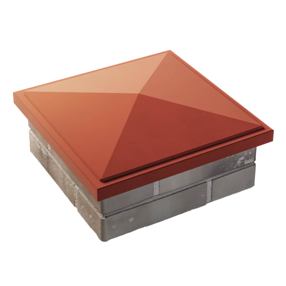 Колпак Zking БонаМоно Красный на столб 1.5х1.5 кирпича (385х385, 400х400мм) в Кропоткине фото