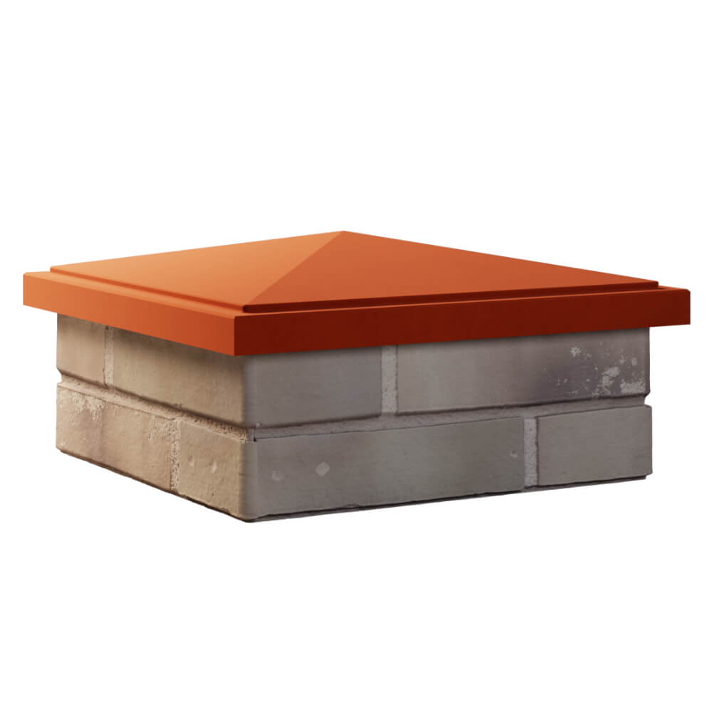 Колпак Zking БонаМоно Красный на столб 1.5х1.5 кирпича (385х385, 400х400мм) в Кропоткине фото