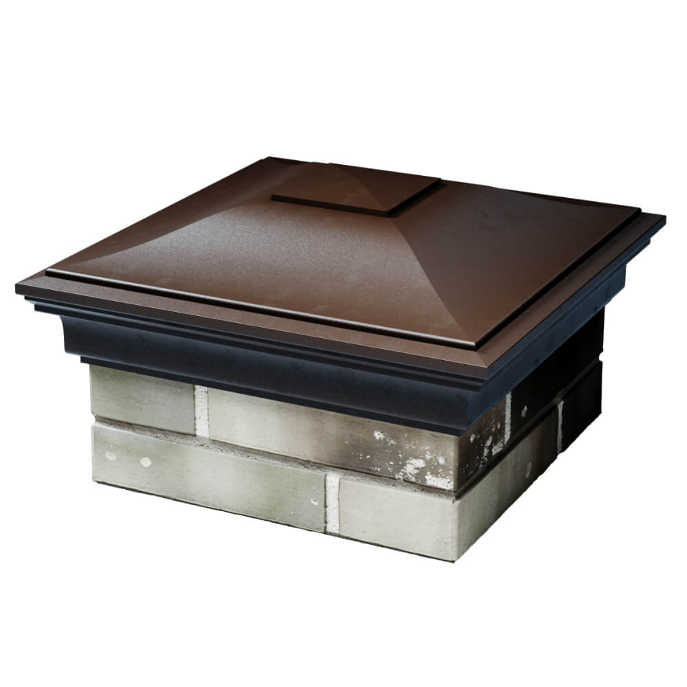 Колпак Zking Монблан Коричневый на столб 1.5х1.5 кирпича (385х385мм) в Кропоткине фото