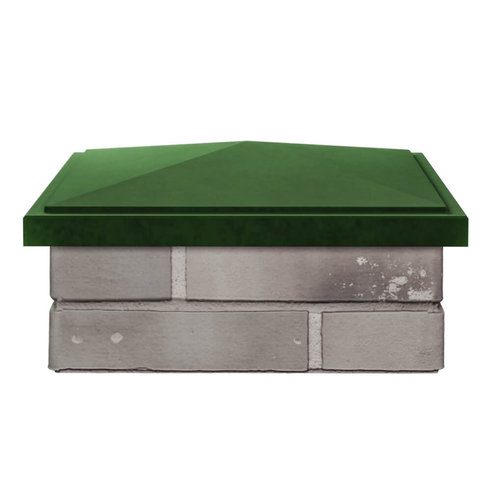 Колпак Zking БонаМоно Зеленый на столб 1.5х1.5 кирпича (385х385, 400х400мм) Кропоткин фото