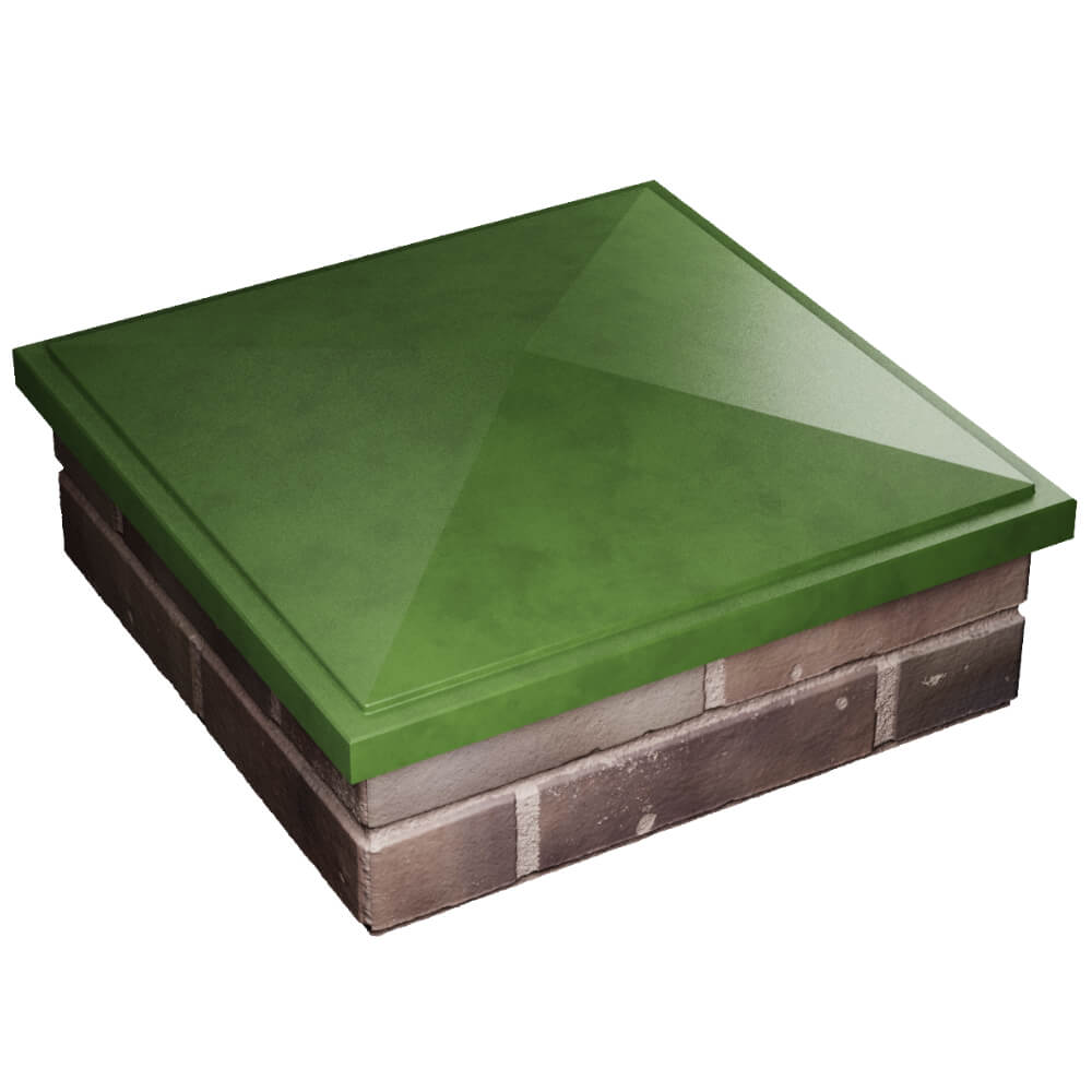 Колпак Zking БонаМоно Зеленый на столб 2х2 кирпича (515х515, 530х530мм) в Кропоткине фото