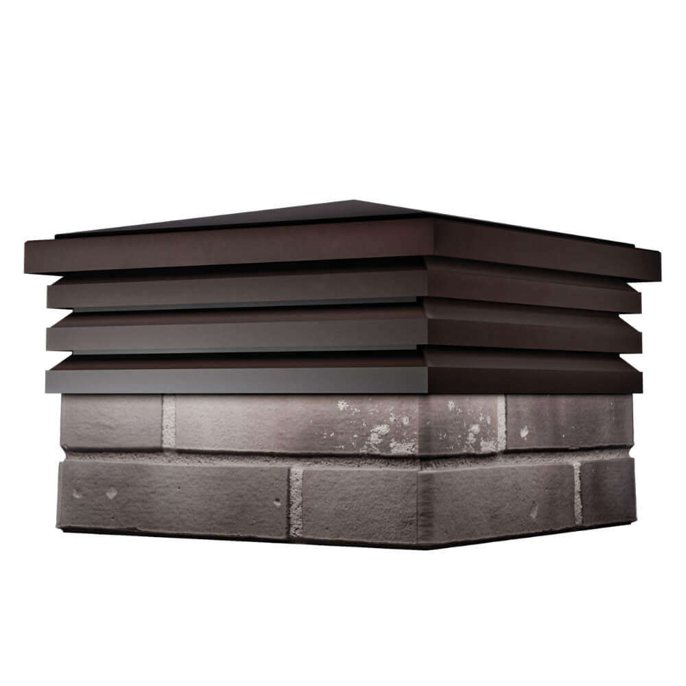 Колпак Zking Бона ХайТек Коричневый на столб 1.5х1.5 кирпича (385х385мм) в Кропоткине фото