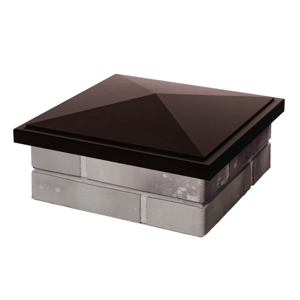 Колпак Zking БонаМоно Коричневый на столб 1.5х1.5 кирпича (385х385, 400х400мм) в Кропоткине фото