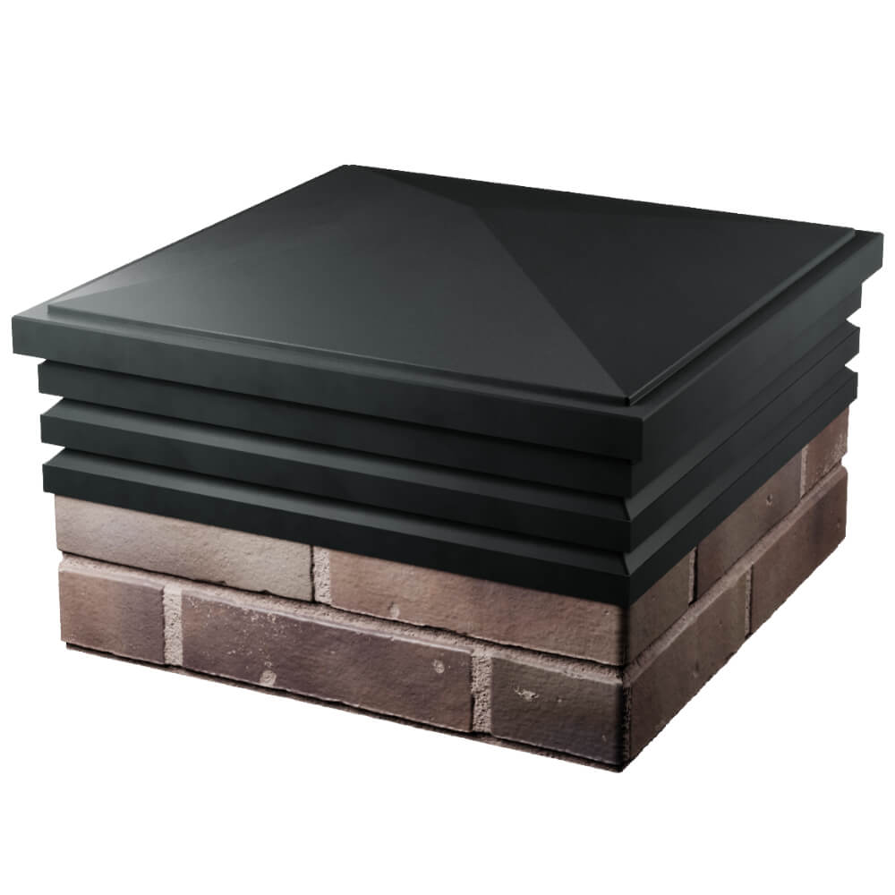 Колпак Zking Бона ХайТек Черный на столб 2х2 кирпича (513х513мм) в Кропоткине фото