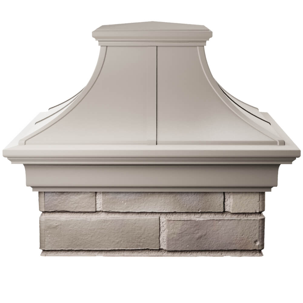 Колпак Zking Монблан Премиум Бежевый на столб 1.5х1.5 кирпича (385х385мм) Кропоткин фото