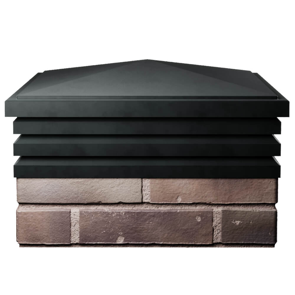 Колпак Zking Бона ХайТек Черный на столб 2х2 кирпича (513х513мм) Кропоткин фото