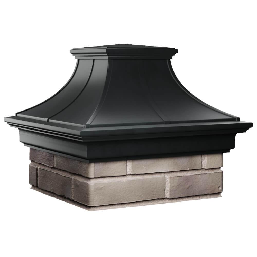 Колпак Zking Монблан Премиум Черный на столб 1.5х1.5 кирпича (385х385мм) в Кропоткине фото