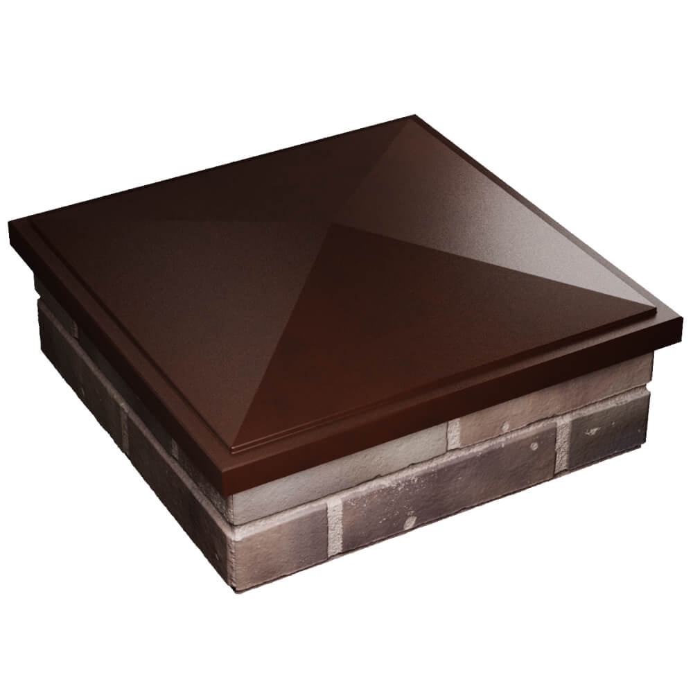 Колпак Zking БонаМоно Коричневый на столб 2х2 кирпича (515х515, 530х530мм) в Кропоткине фото