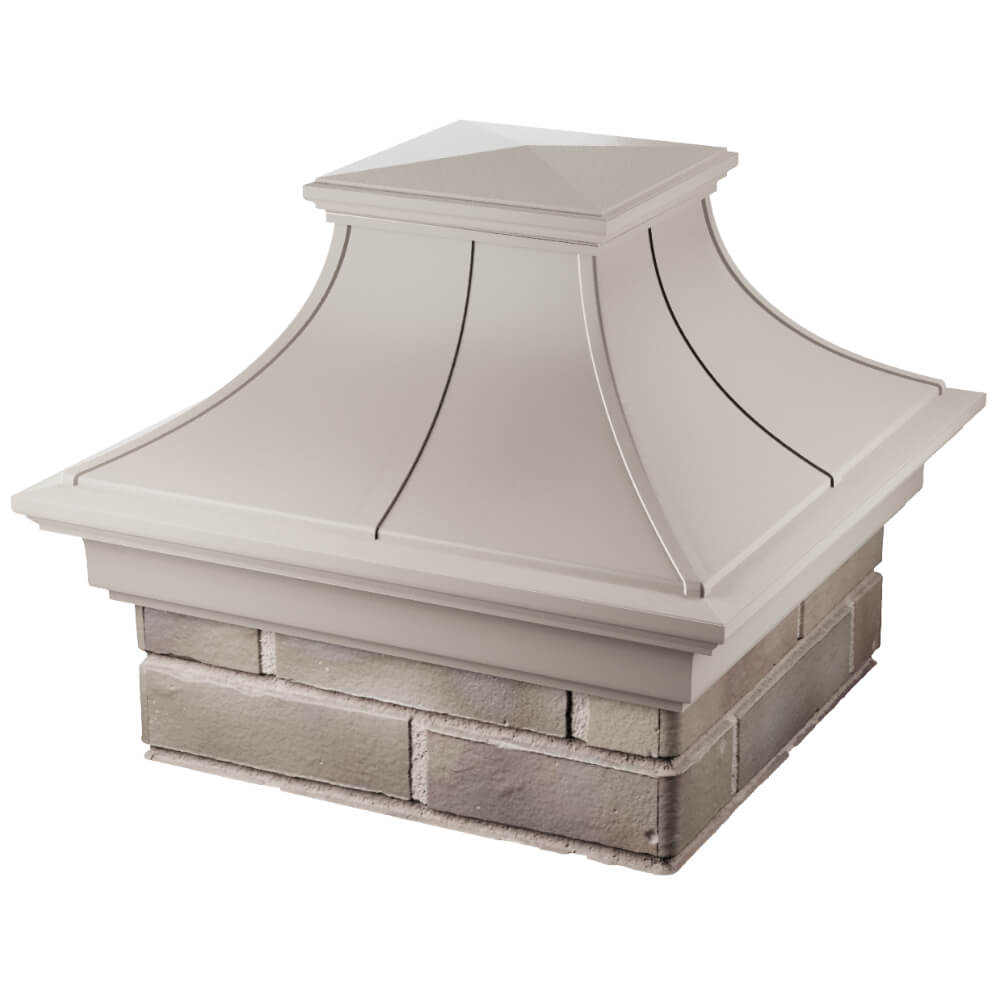 Колпак Zking Монблан Премиум Бежевый на столб 1.5х1.5 кирпича (385х385мм) в Кропоткине фото