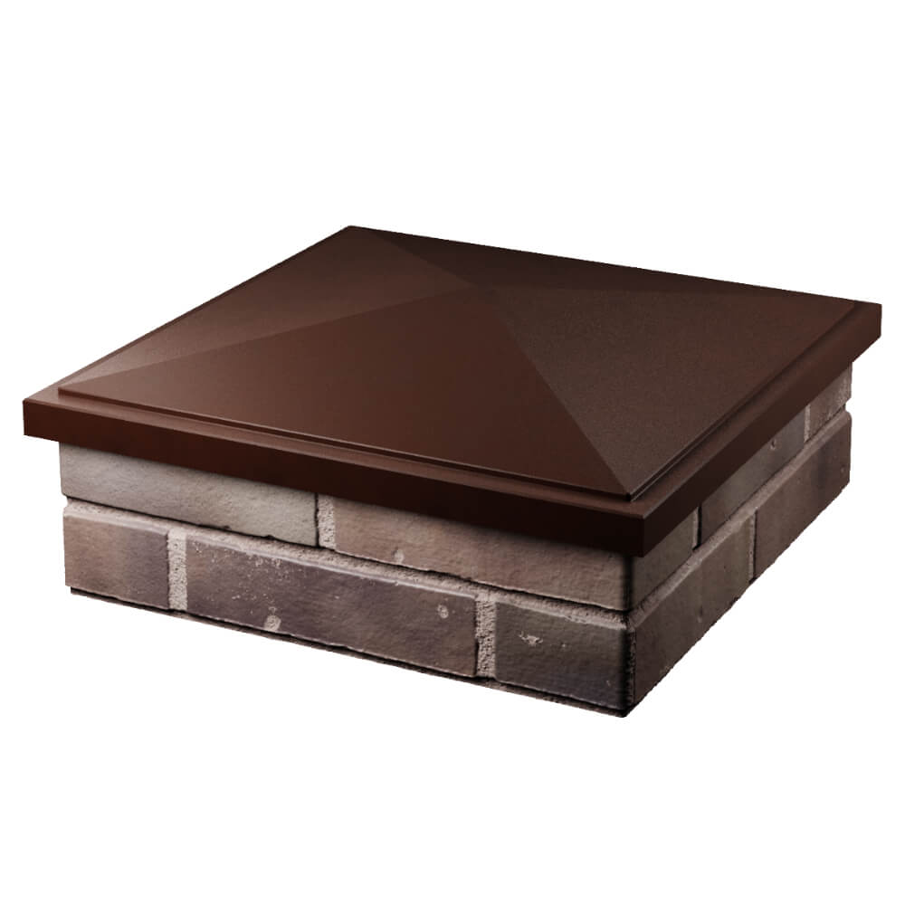 Колпак Zking БонаМоно Коричневый на столб 2х2 кирпича (515х515, 530х530мм) в Кропоткине фото