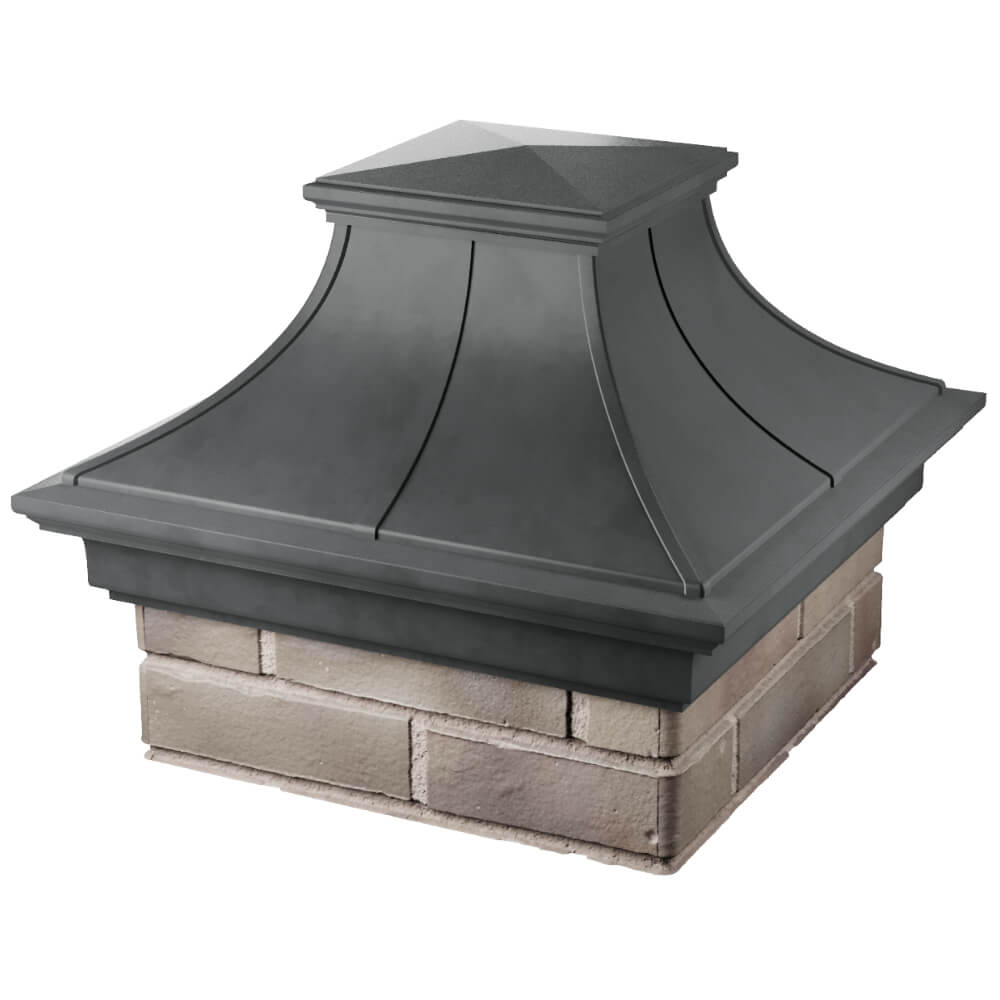 Колпак Zking Монблан Премиум Серый на столб 1.5х1.5 кирпича (385х385мм) в Кропоткине фото