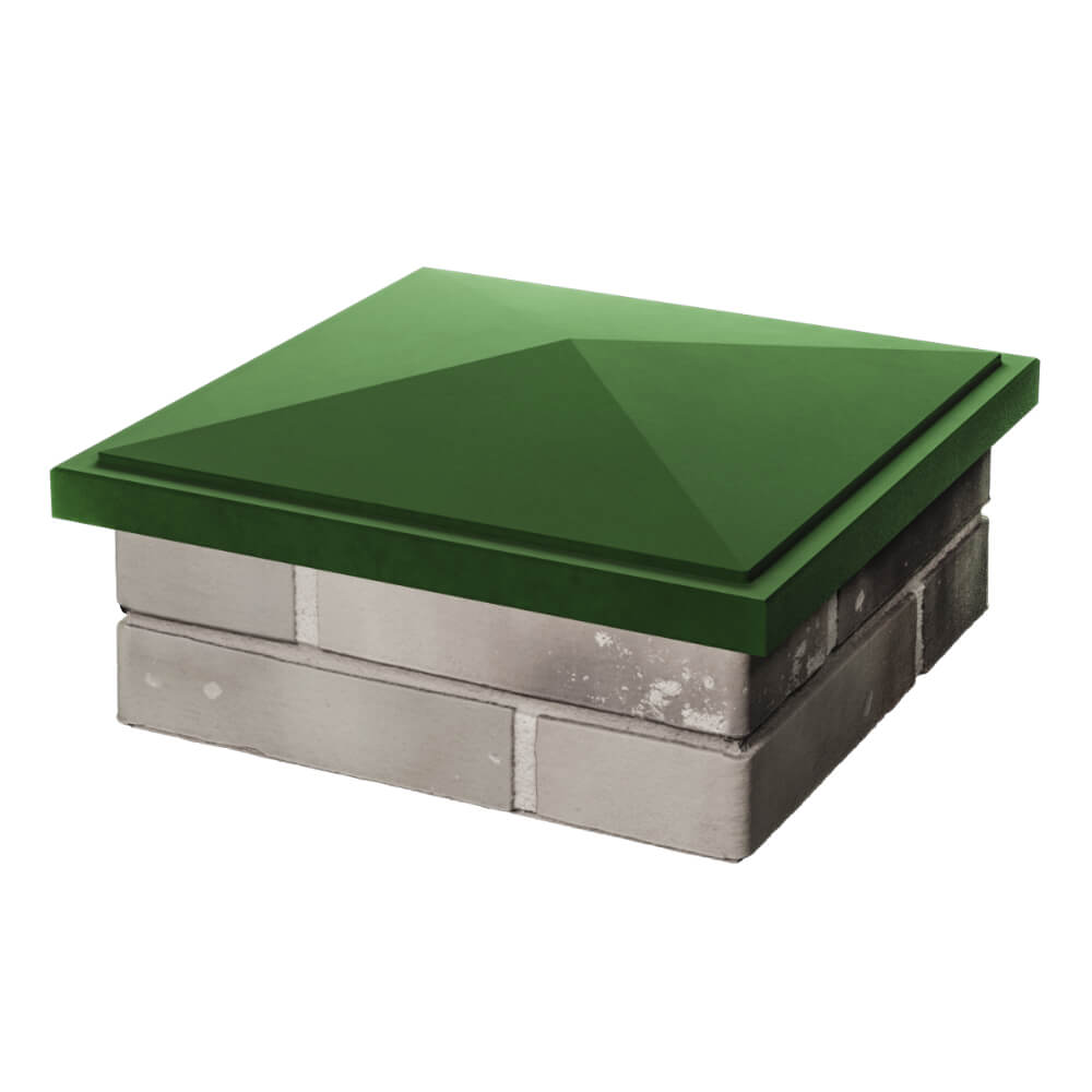 Колпак Zking БонаМоно Зеленый на столб 1.5х1.5 кирпича (385х385, 400х400мм) в Кропоткине фото