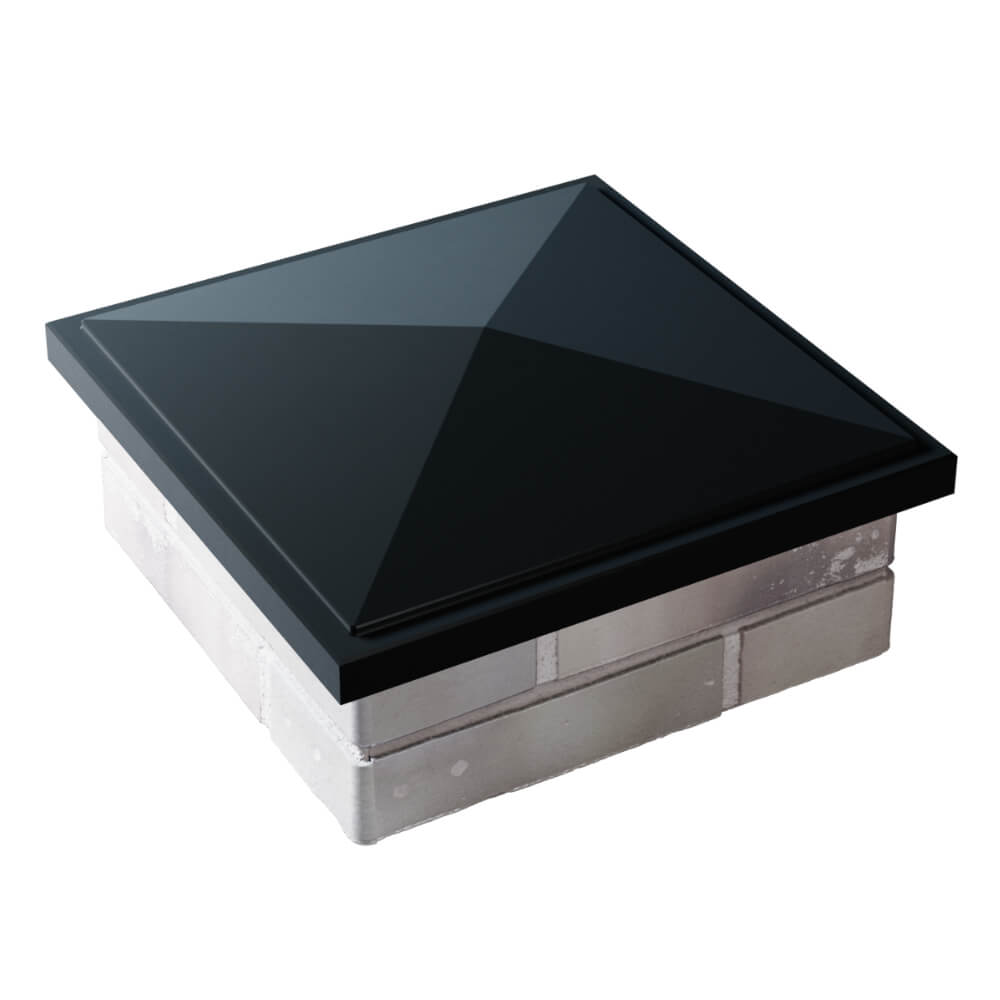 Колпак Zking БонаМоно Черный на столб 1.5х1.5 кирпича (385х385, 400х400мм) в Кропоткине фото