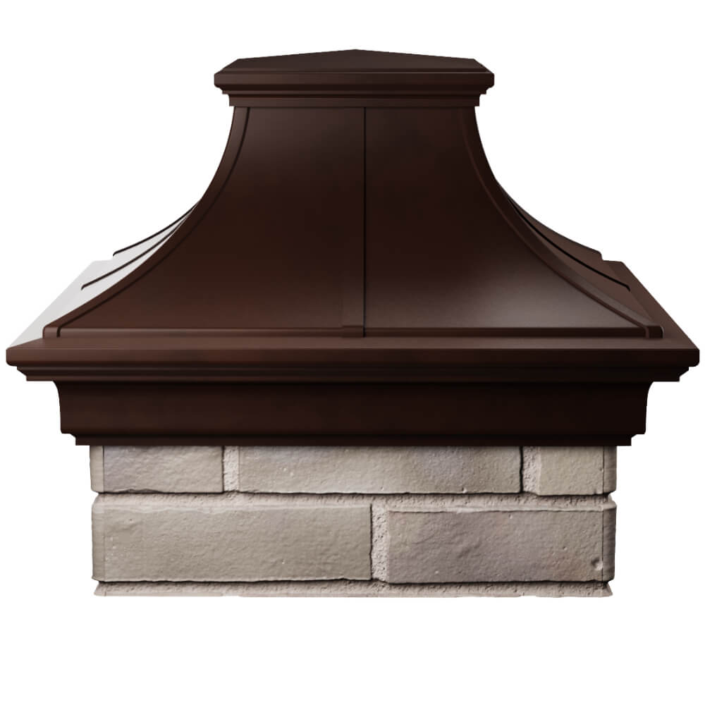 Колпак Zking Монблан Премиум Коричневый на столб 1.5х1.5 кирпича (385х385мм) Кропоткин фото