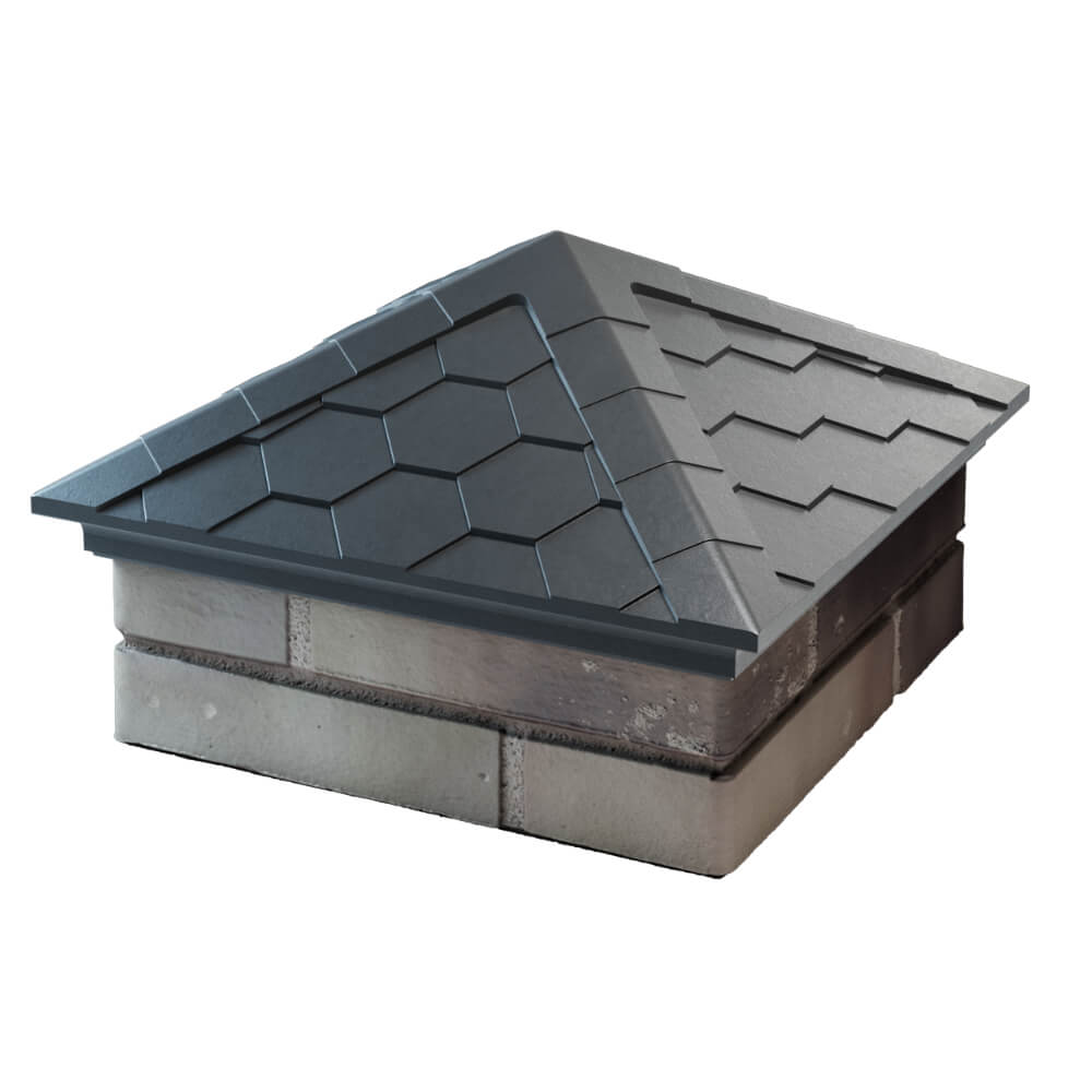 Колпак Zking Эверест Серый на столб 1.5х1.5 кирпича (390х390мм) в Кропоткине фото