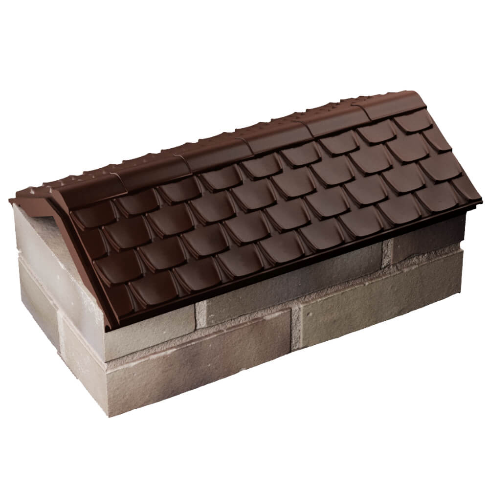 Парапет Zking Эльбрус Коричневый с посадкой на 1 кирпич (255мм) в Кропоткине фото