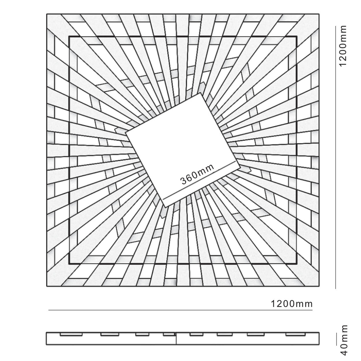 Приствольная решетка для дерева ZKING ATMOSPHERE 1.2х1.2м Черная в Кропоткине фото