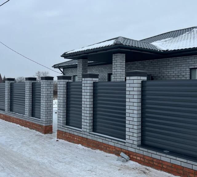 Колпак Zking Бона ХайТек Серый на столб 1.5х1.5 кирпича (385х385мм)