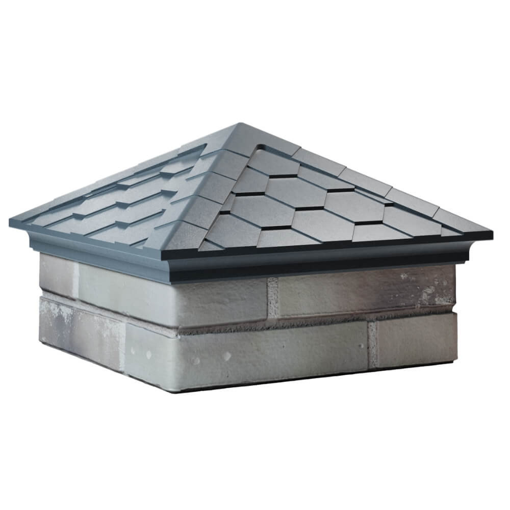 Колпак Zking Эверест Серый на столб 1.5х1.5 кирпича (390х390мм) в Кропоткине фото