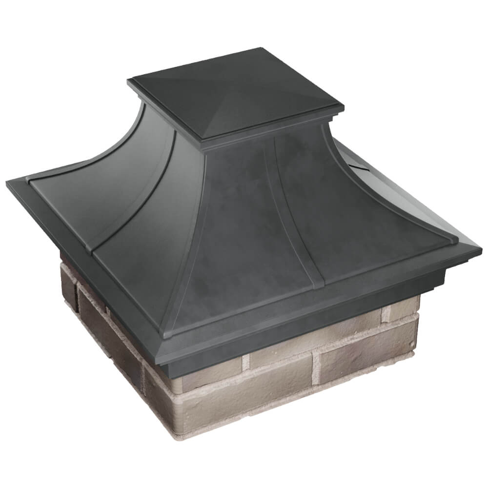 Колпак Zking Монблан Премиум Серый на столб 1.5х1.5 кирпича (385х385мм) в Кропоткине фото