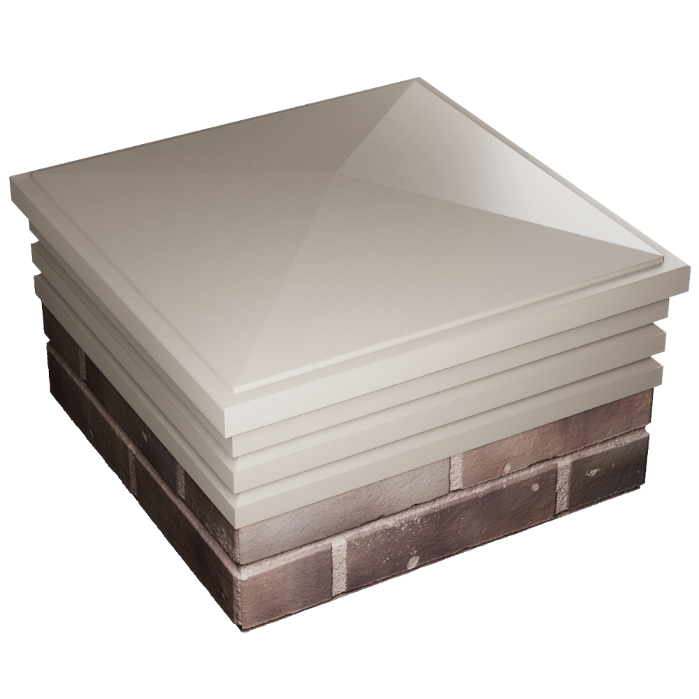 Колпак Zking Бона ХайТек Бежевый на столб 2х2 кирпича (513х513мм) в Кропоткине фото