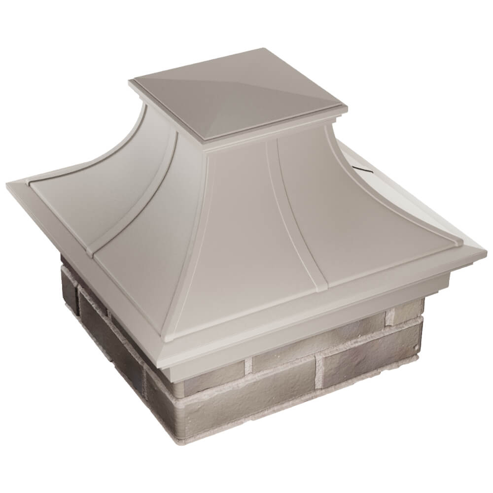 Колпак Zking Монблан Премиум Бежевый на столб 1.5х1.5 кирпича (385х385мм) в Кропоткине фото