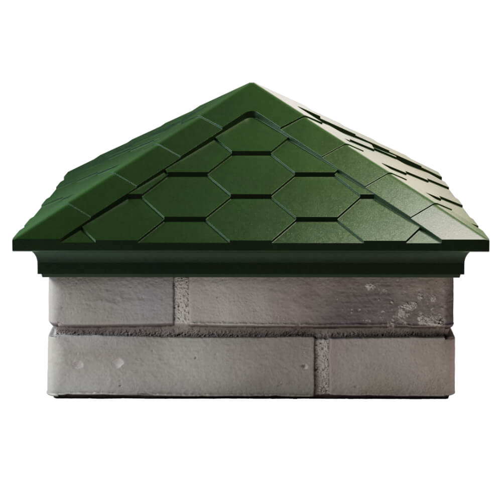 Колпак Zking Эверест Зеленый на столб 1.5х1.5 кирпича (390х390мм) Кропоткин фото